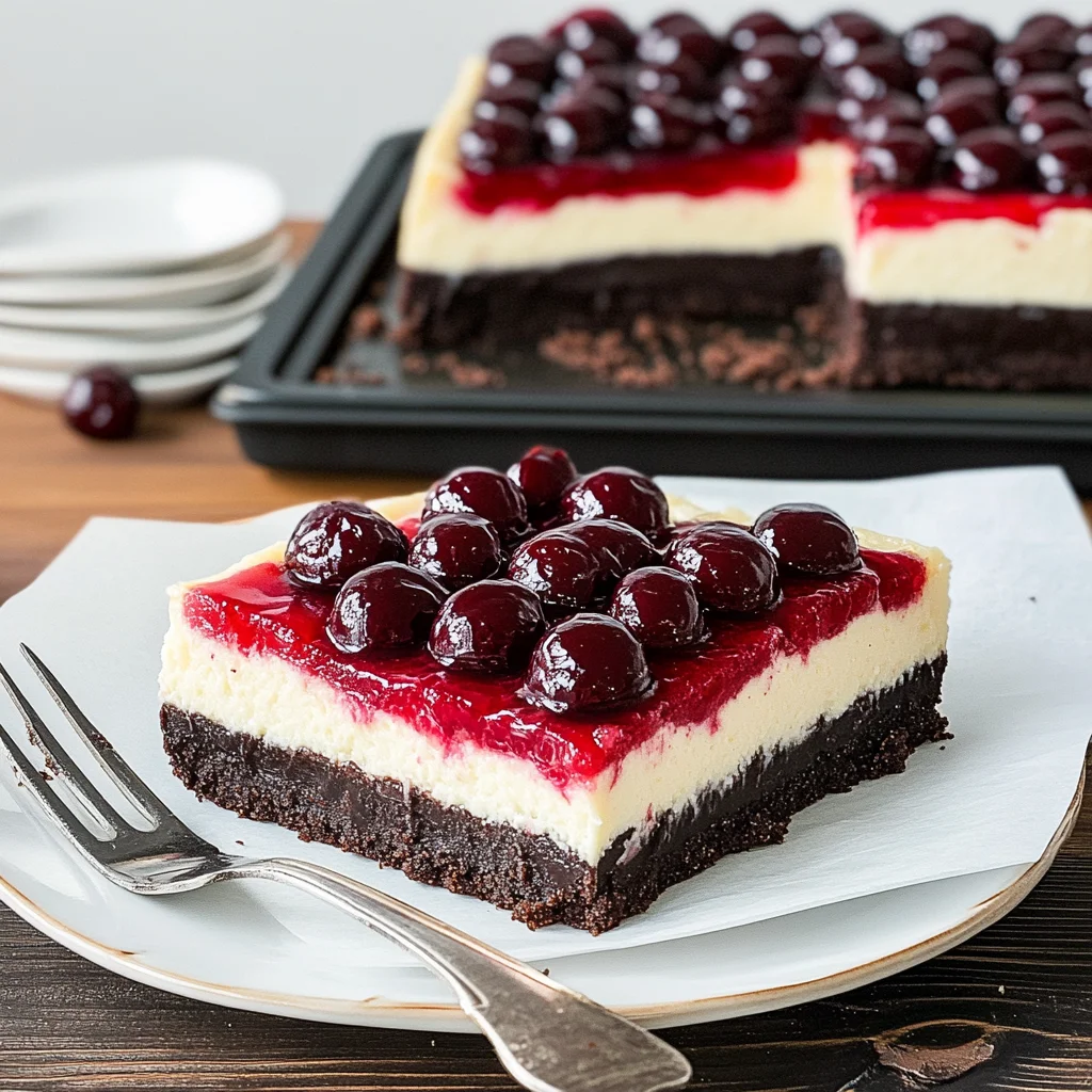 Black Forest Cheesecake Bars