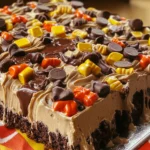Chocolate Peanut Butter Poke Cake