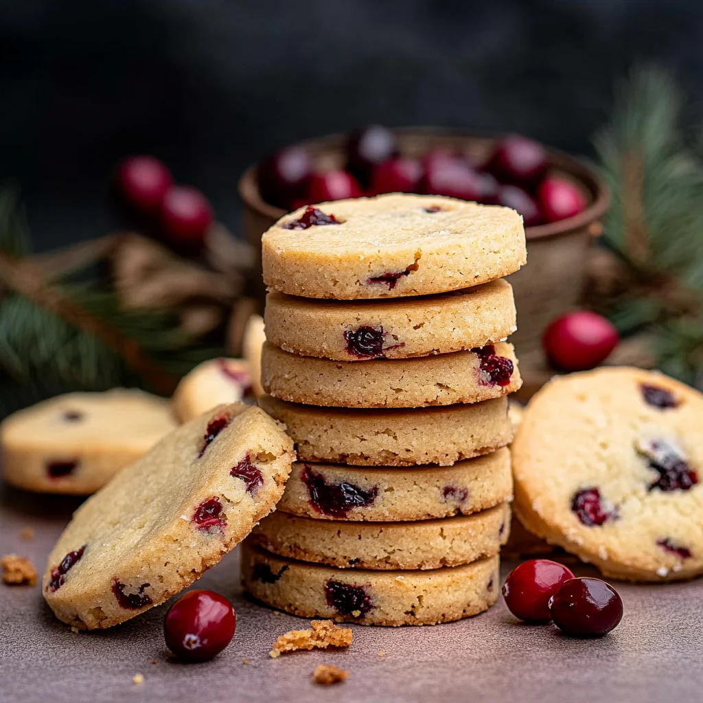 Cranberry Shortbread Cookies
