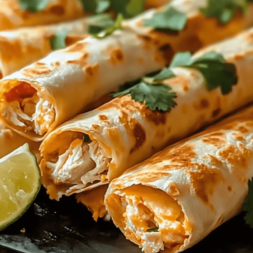 Cream Cheese Chicken Taquitos