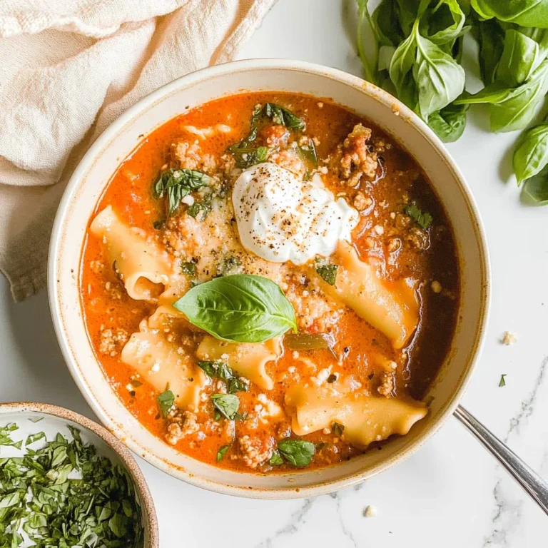 Easy Creamy Lasagna Soup