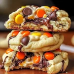 Gooey Reese’s Cheesecake Cookies