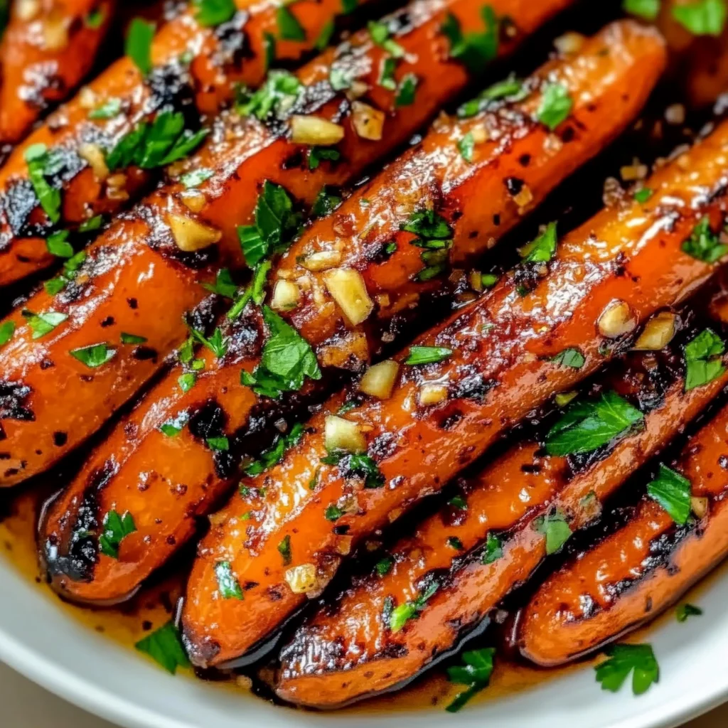 Honey Garlic Butter Roasted Carrots