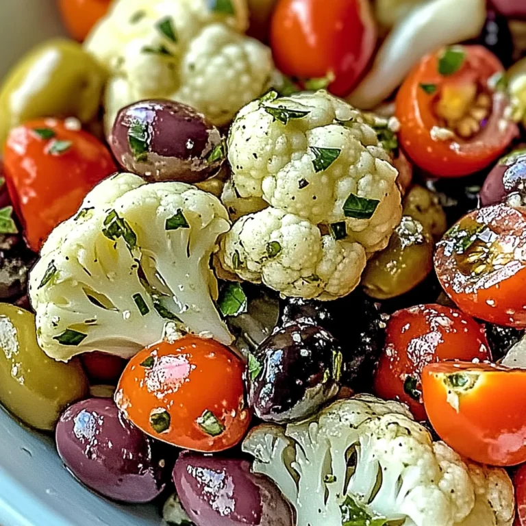 Mediterranean Marinated Cauliflower Salad