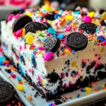 No-Bake Funfetti Oreo Icebox Cake