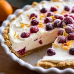 No Bake Cranberry Orange Cream Pie