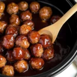 Slow Cooker Apple Butter Meatballs