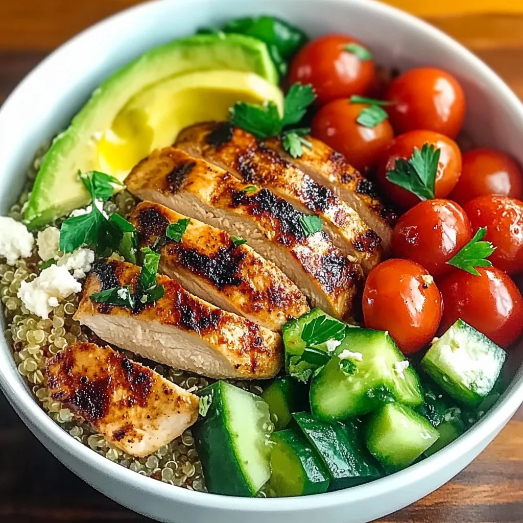 Grilled Chicken Quinoa Bowls