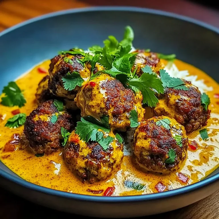 Jerk Meatballs In Coconut Curry Sauce