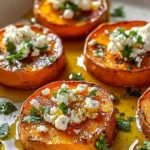 Roasted Sweet Potato Rounds with Honey & Feta
