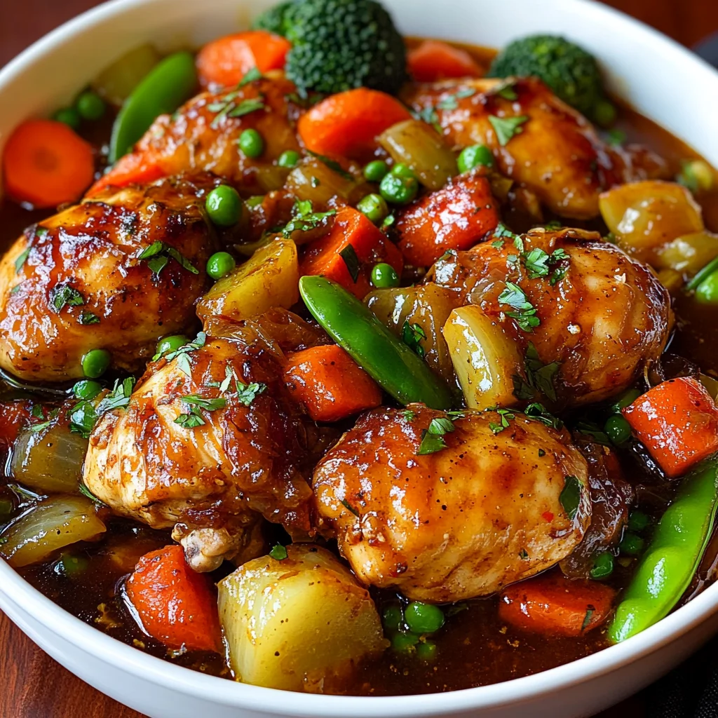 Slow Cooker Honey Garlic Chicken And Veggies Recipe